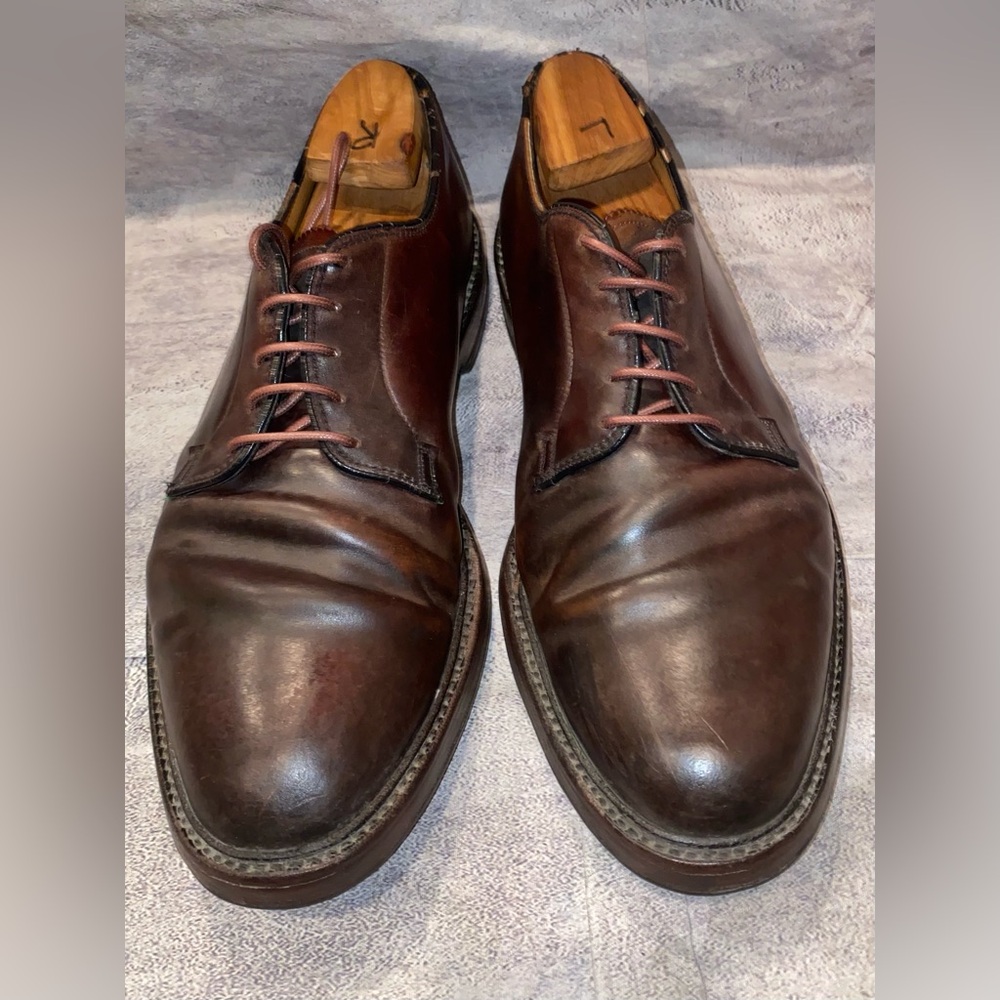 Vintage Florsheim Imperial Shell Cordovan Color 8 Brown Lace Up Derby 11 Vtg USA - Picture 5 of 11